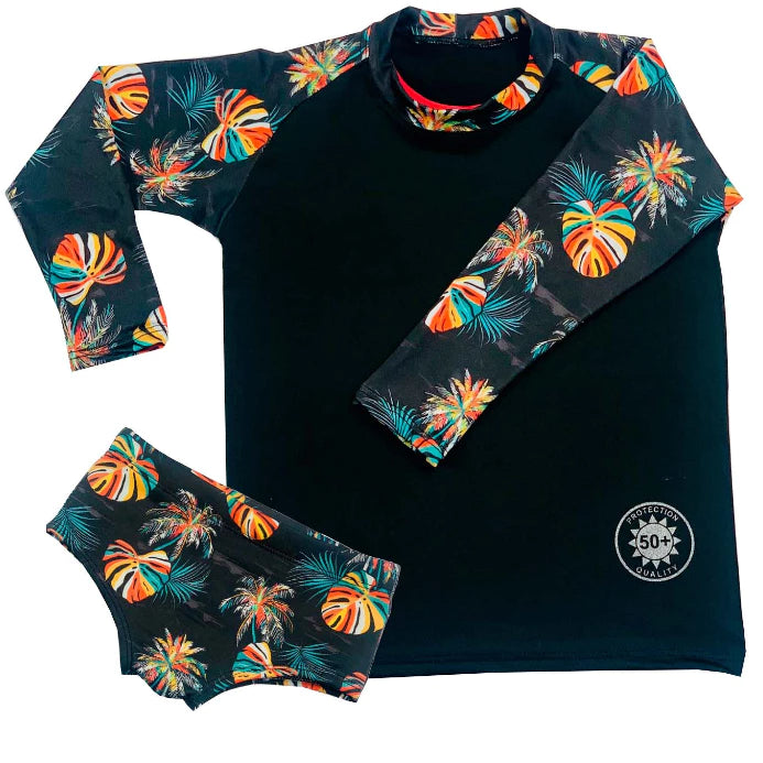 Camisa de proteção raglan + sunga infantil / juvenil