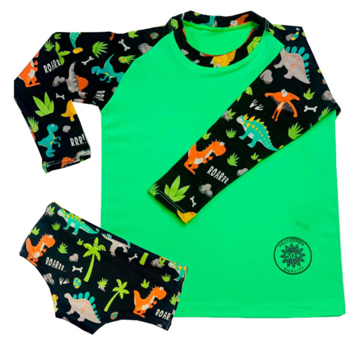 Camisa de proteção raglan + sunga infantil / juvenil